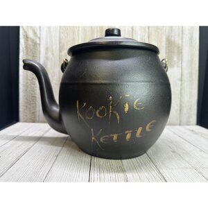 Vintage 50s McCoy Style Pottery USA Kookie Kettle Cookie Jar 8" Tall Home Decor